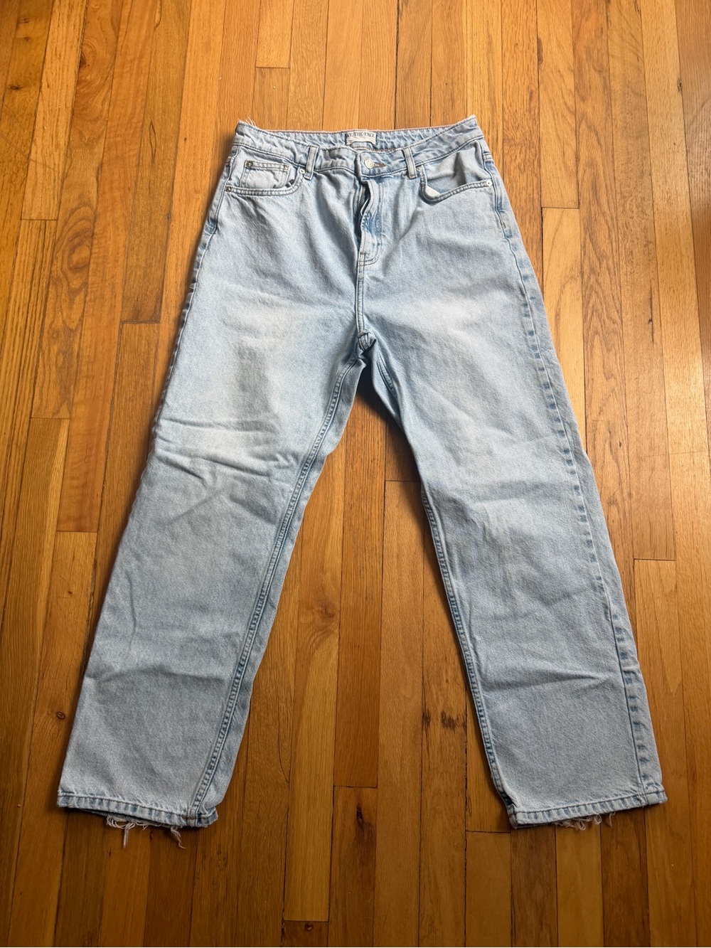 We the free light wash straight leg pants